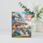 ヴィンテージ愛国的な7月4日 ポストカード (スタンド正面)