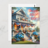 ヴィンテージ愛国的な7月4日 ポストカード (正面/裏面)