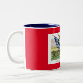 ヴィンテージ愛国的な ツートーンマグカップ (左)