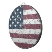 ヴィンテージ愛国的アメリカ国旗のカスタムダーツボード ダーツボード (正面右)