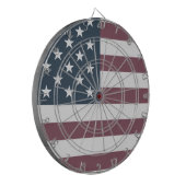 ヴィンテージ愛国的アメリカ国旗のカスタムダーツボード ダーツボード (正面左)