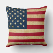 ヴィンテージ愛国的アメリカ国旗 クッション (裏面)