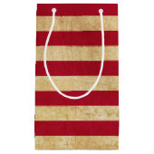 ヴィンテージ愛国的アメリカ国旗 スモールペーパーバッグ (正面)