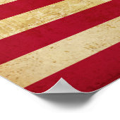 ヴィンテージ愛国的アメリカ国旗 ポスター (角)