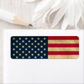 ヴィンテージ愛国的アメリカ国旗 ラベル (インサイチュ)