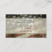 ヴィンテージ愛国的アメリカ国旗 名刺 (裏面)