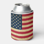 ヴィンテージ愛国的アメリカ国旗 缶クーラー (缶正面)