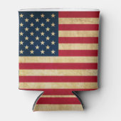 ヴィンテージ愛国的アメリカ国旗 缶クーラー (正面)