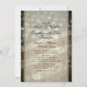 ヴィンテージ愛国的アメリカ結婚国旗 招待状 (裏面)