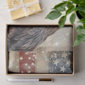 ヴィンテージ愛国的イーグルアメリカ国旗の切り離し 薄葉紙 (ギフト)