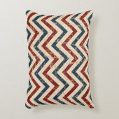 ヴィンテージ愛国的シェブロン模様 アクセントクッション (正面(垂直))