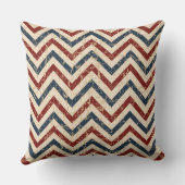 ヴィンテージ愛国的シェブロン模様 クッション (裏面)