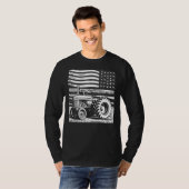 ヴィンテージ愛国的トラクター農場 – アメリカのfla tシャツ (正面フル)