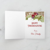 ヴィンテージ愛国的トルコ | 感謝祭 シーズンカード (内部)