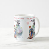 ヴィンテージ愛国的女性の自由の雑誌カバーアート コーヒーマグカップ (正面右)