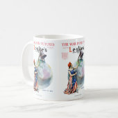 ヴィンテージ愛国的女性の自由の雑誌カバーアート コーヒーマグカップ (正面左)