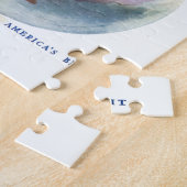 ヴィンテージ愛国的女性の自由の雑誌カバーアート ジグソーパズル (側面)