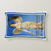 ヴィンテージ愛国的女性エンジェル買戦争債 アクセントクッション (裏面)