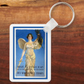 ヴィンテージ愛国的女性エンジェル買戦争債 キーホルダー (裏面)