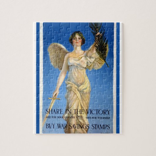 ヴィンテージ愛国的女性エンジェル買戦争債 ジグソーパズル (縦)