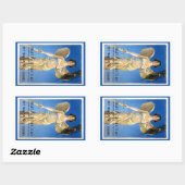 ヴィンテージ愛国的女性エンジェル買戦争債 長方形シール (シート)