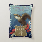 ヴィンテージ愛国的7月4日、イーグルと星 アクセントクッション (裏面(縦))