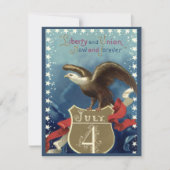 ヴィンテージ愛国的7月4日、イーグルと星 カード (正面)