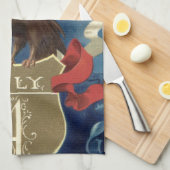 ヴィンテージ愛国的7月4日、イーグルと星 キッチンタオル (四つ折り)