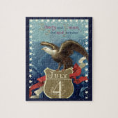 ヴィンテージ愛国的7月4日、イーグルと星 ジグソーパズル (縦)