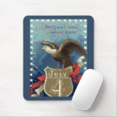 ヴィンテージ愛国的7月4日、イーグルと星 マウスパッド (マウス)