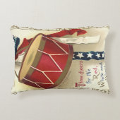 ヴィンテージ愛国的、ドラム缶と音符 アクセントクッション (正面)