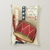 ヴィンテージ愛国的、ドラム缶と音符 アクセントクッション (裏面(縦))