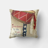 ヴィンテージ愛国的、ドラム缶と音符 クッション (裏面)