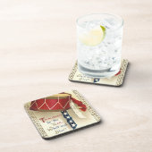 ヴィンテージ愛国的、ドラム缶と音符 コースター (右側)