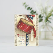 ヴィンテージ愛国的、ドラム缶と音符 シーズンポストカード (スタンド正面)