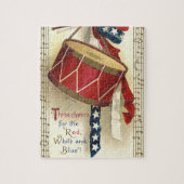 ヴィンテージ愛国的、ドラム缶と音符 ジグソーパズル (縦)