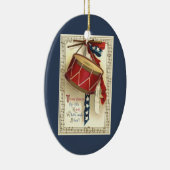 ヴィンテージ愛国的、ドラム缶と音符 セラミックオーナメント (右)