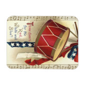 ヴィンテージ愛国的、ドラム缶と音符 マグネット (横)