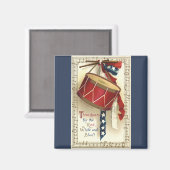 ヴィンテージ愛国的、ドラム缶と音符 マグネット (正面/裏面)