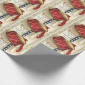 ヴィンテージ愛国的、ドラム缶と音符 ラッピングペーパー (角)