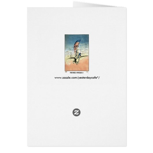 ヴィンテージ愛国的、レディ、イーグルとアメリカ国旗 (裏面)