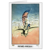 ヴィンテージ愛国的、レディ、イーグルとアメリカ国旗 (正面)