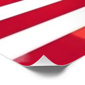 ヴィンテージ愛国米国国旗とカラフルハート ポスター (コーナー)