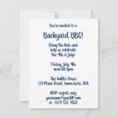 ヴィンテージ愛国米国国旗、パーティの招待状 招待状 (裏面)