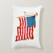 ヴィンテージ愛国米国国旗、7月4日 アクセントクッション (裏面(縦))