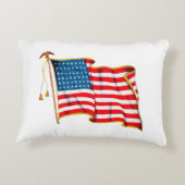 ヴィンテージ愛国米国国旗、7月4日 アクセントクッション (裏面)