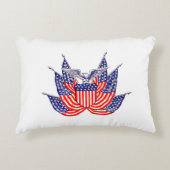 ヴィンテージ愛国米国国旗、7月4日 アクセントクッション (正面)