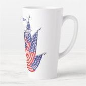 ヴィンテージ愛国米国国旗、7月4日 カフェラテマグ (右)