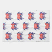 ヴィンテージ愛国米国国旗、7月4日 キッチンタオル (横)