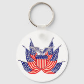 ヴィンテージ愛国米国国旗、7月4日 キーホルダー (裏面)
